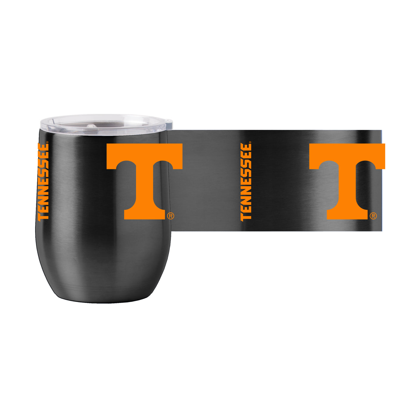 Tennessee Black 16oz Gameday Stainless Curved Beverage