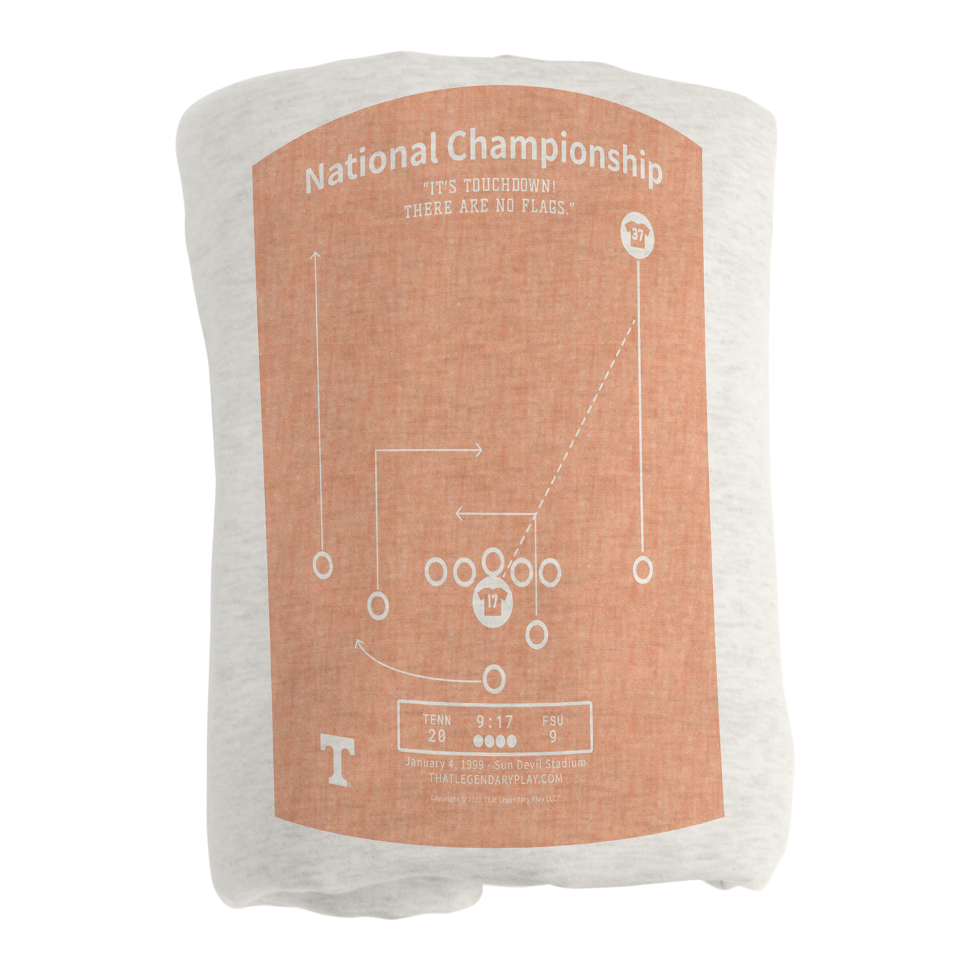 Tennessee Legendary Play National Championship Sublimated Sweatshirt Blanket