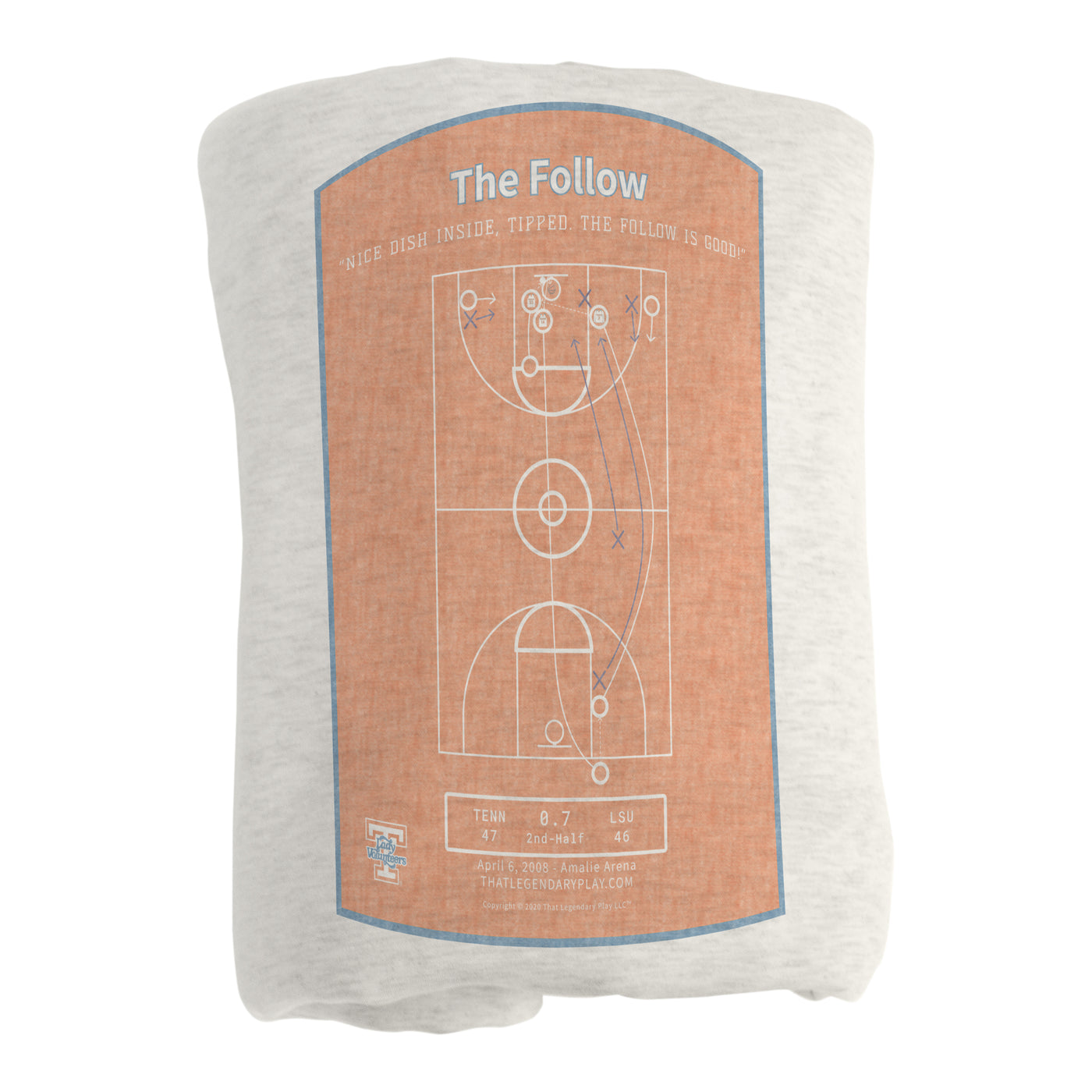 Tennessee Legendary Play The Follow Sublimated Sweatshirt Blanket