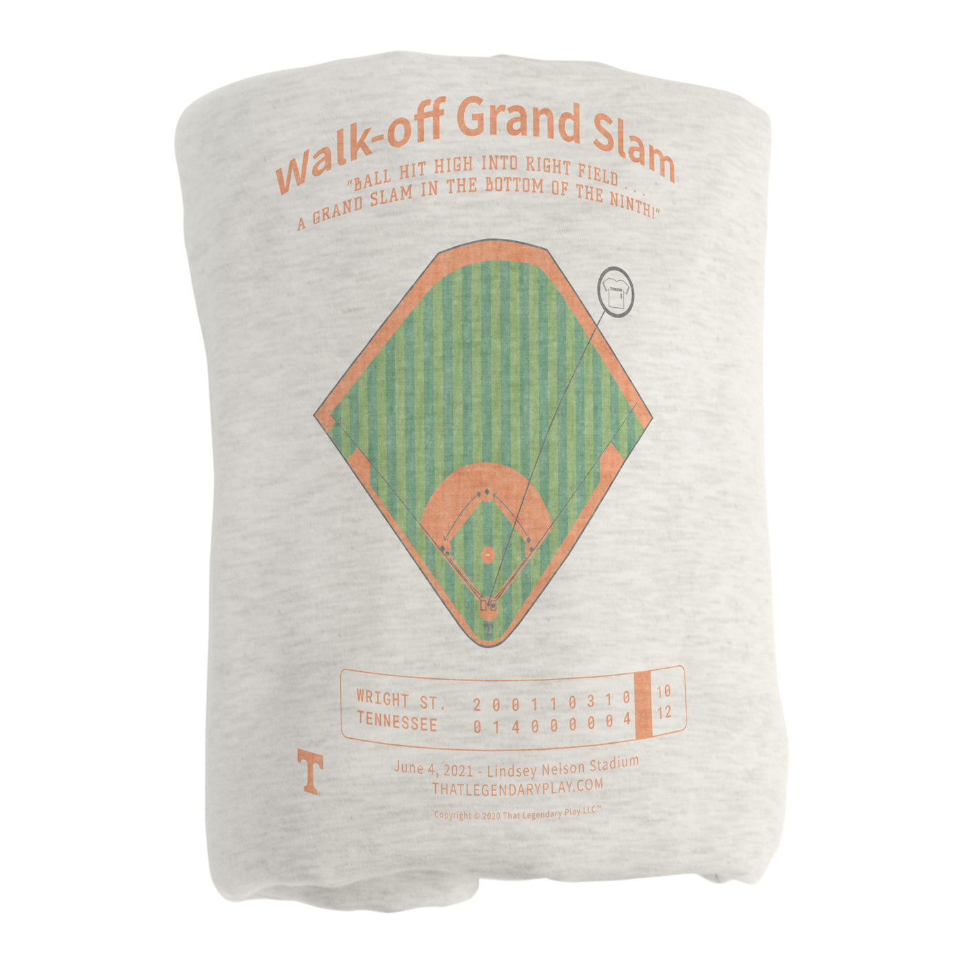 Tennessee Legendary Play Walk-off Grand Slam Sublimated Sweatshirt Blanket