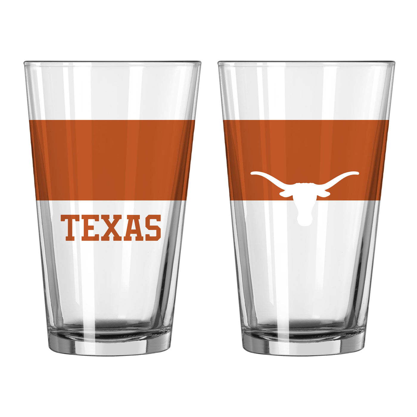 Texas 16oz Colorblock Pint Glass