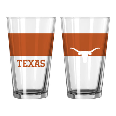 Texas 16oz Colorblock Pint Glass - Logo Brands