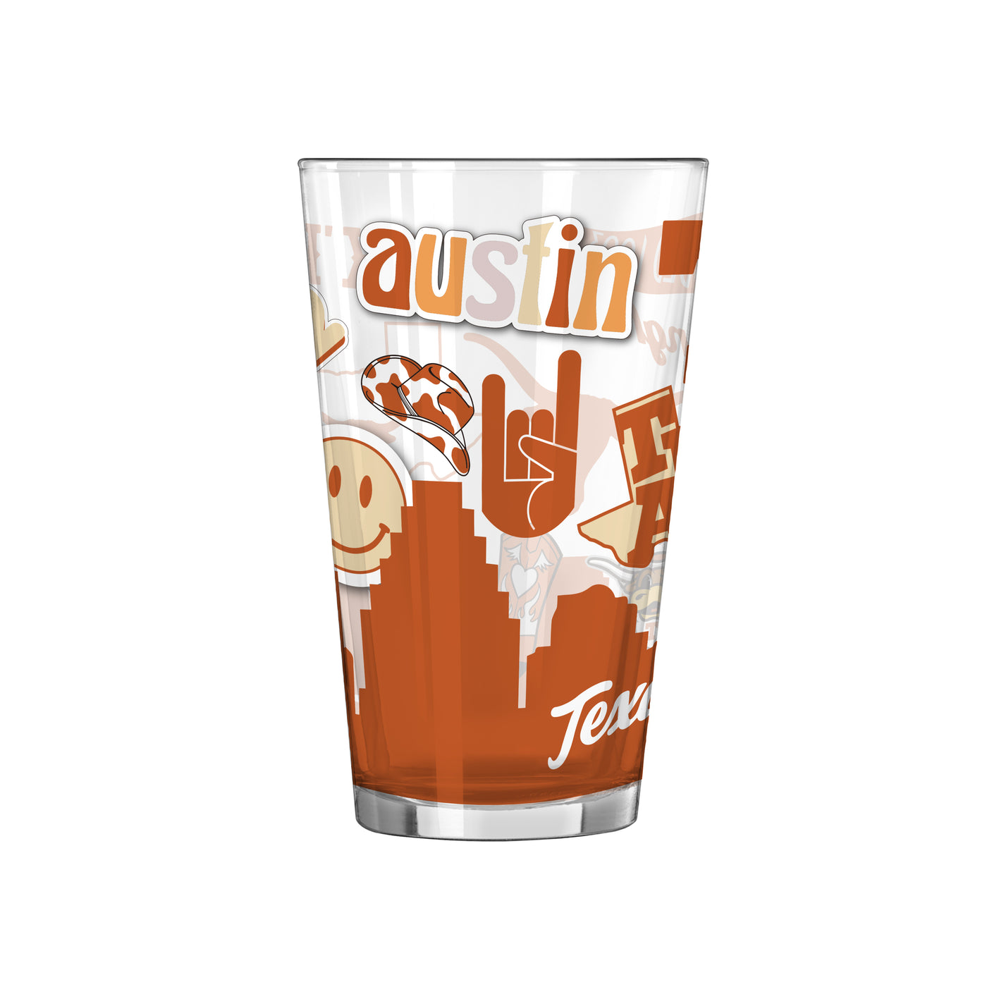 Texas 16oz Native Pint Glass - Logo Brands