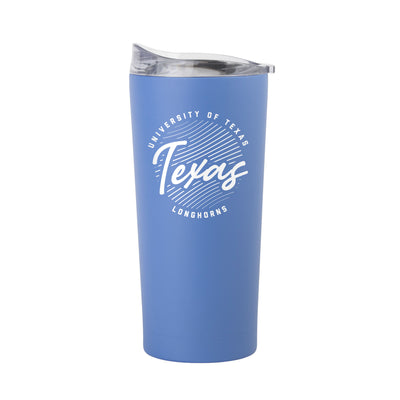 Texas 20oz Retro Script Arctic Powder Coat Tumbler - Logo Brands