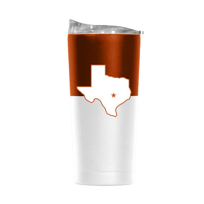 Texas 20oz Colorblock White Powder Coat Tumbler - Logo Brands