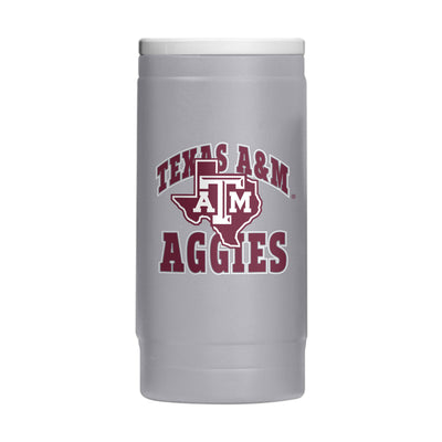 Texas A&M 12oz Athletic Powder Coat Slim Can Coolie - Logo Brands