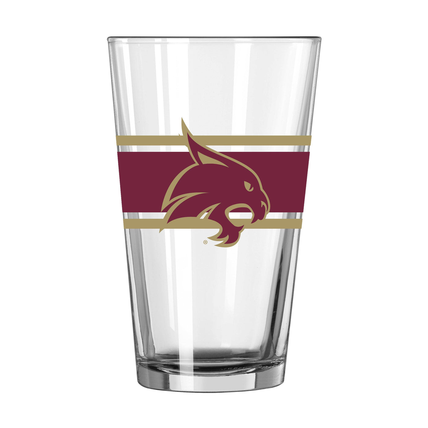 Texas State 16oz Stripe Pint Glass - Logo Brands