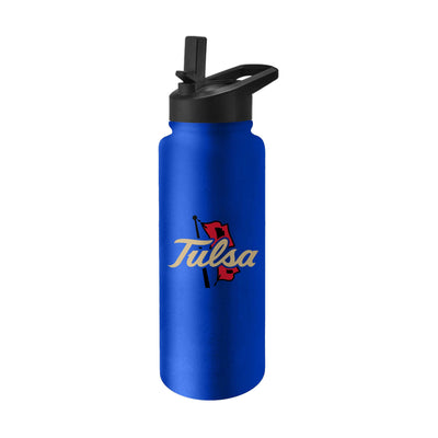 Tulsa Quencher Logo Flip Top Water Bottle - Logo Brands