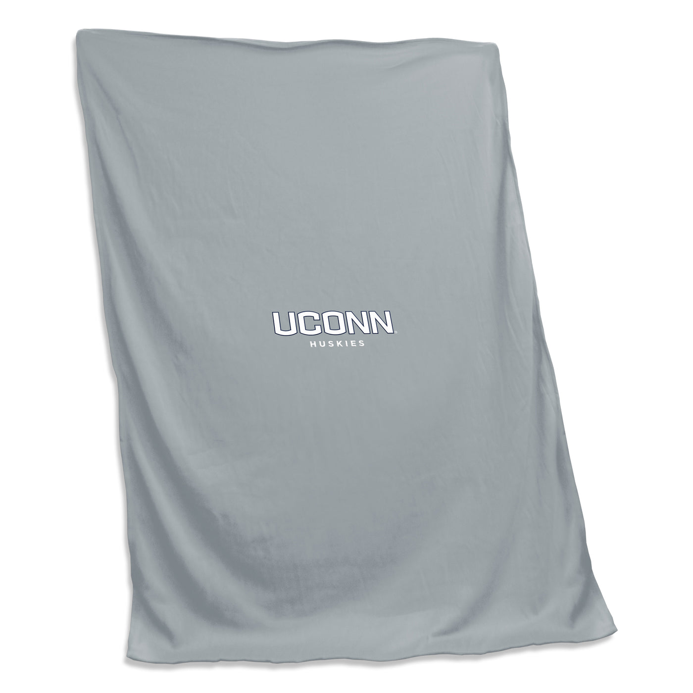 UConn Gray Screened  Sweatshirt Blanket