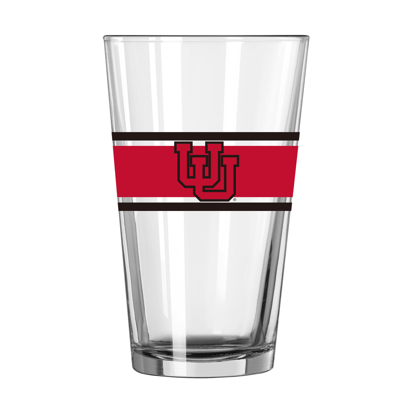 Utah 16oz Stripe Pint Glass - Logo Brands
