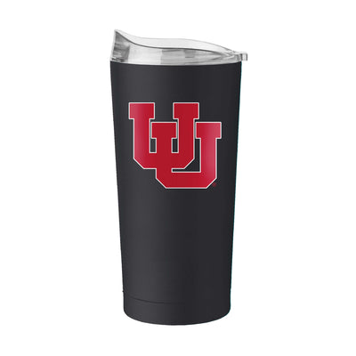 Utah UU Logo Black 20oz Flipside Powder Coat Tumbler - Logo Brands