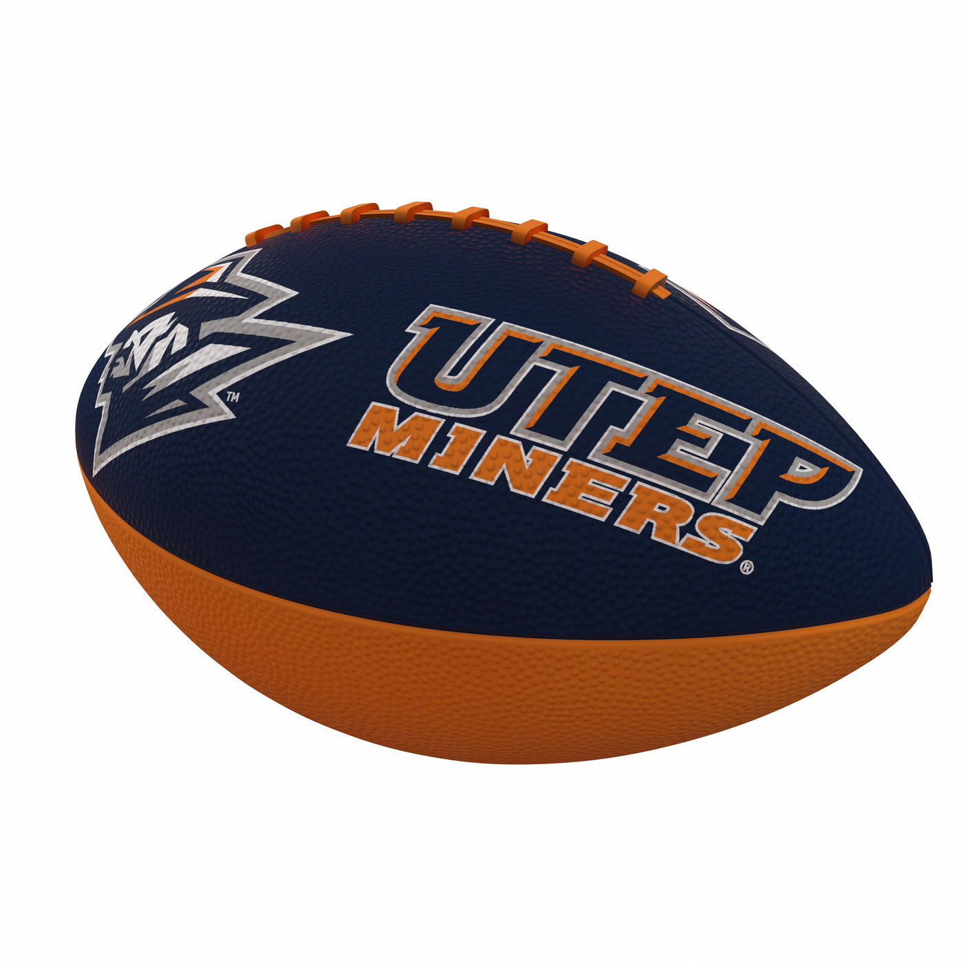 UTEP Combo Logo Junior-Size Rubber Football