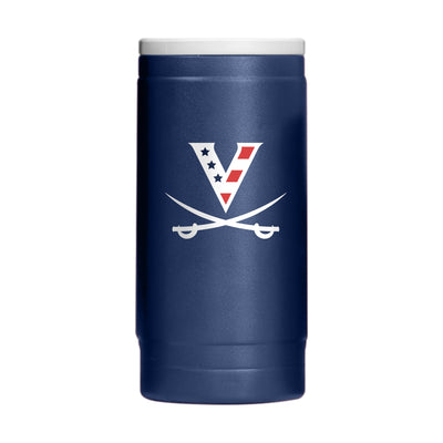 Virginia Red White & HOO 12oz Flipside Powder Coat Slim Can Coolie - Logo Brands