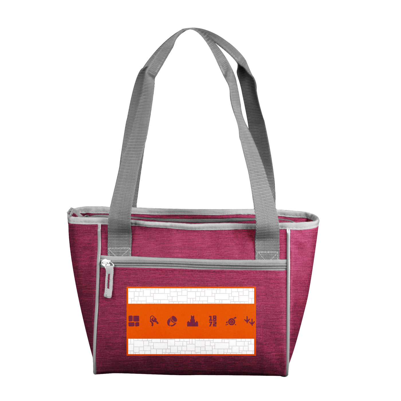 Virginia Tech Brand Pattern Crosshatch 16 Can Cooler Tote