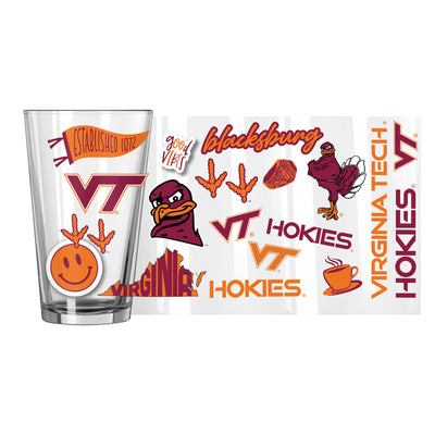 Virginia Tech 16oz Native Pint Glass - Logo Brands