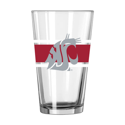 Washington State 16oz Stripe Pint Glass - Logo Brands