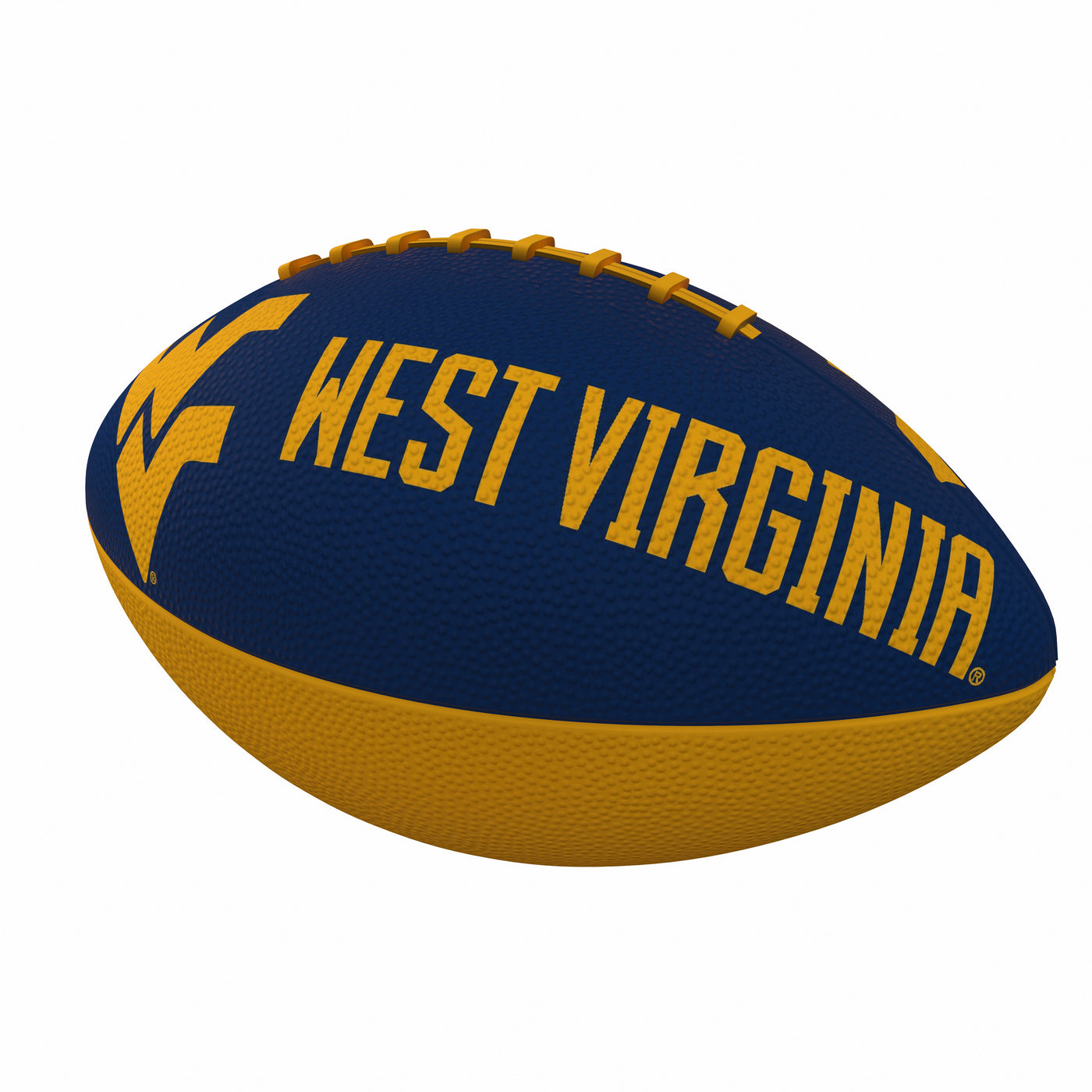West Virginia Combo Logo Junior-Size Rubber Football