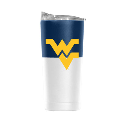 West Virginia 20oz Colorblock White Powder Coat Tumbler - Logo Brands