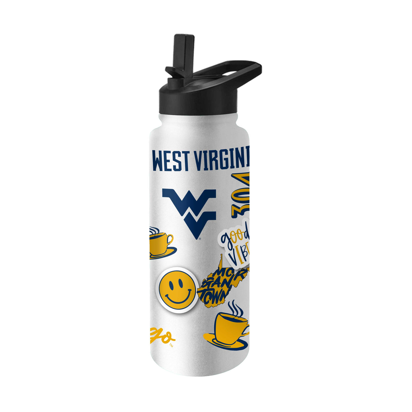West Virginia 34oz Native Quencher Bottle