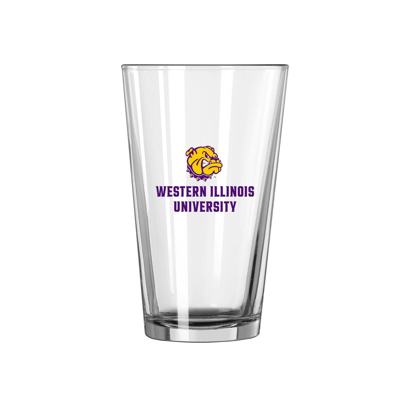 Western Illinois 16oz Logo Pint Glass - Logo Brands