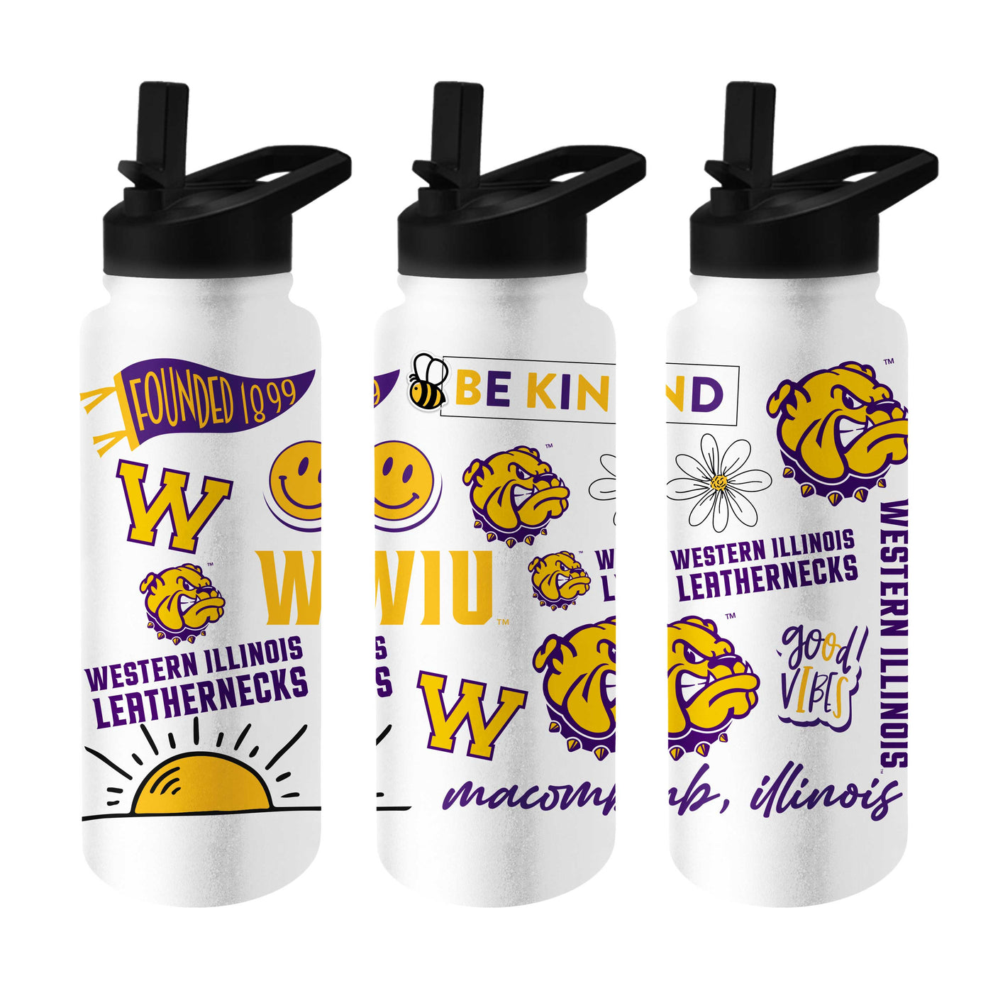 Western Illinois 34oz Native Quencher Bottle - Logo Brands