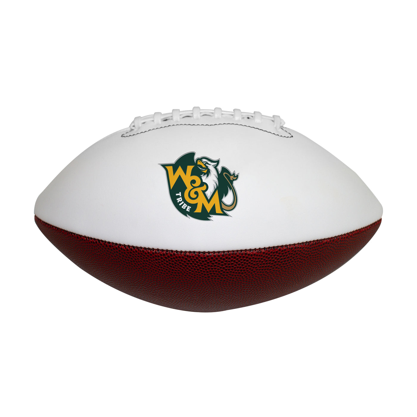 William and Mary Composite Brown Full Size Autograph Football
