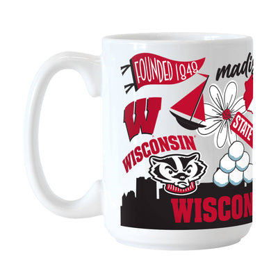 Wisconsin 15oz Native Sublimated Mug - Logo Brands