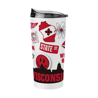 Wisconsin 20oz Native Powder Coat Tumbler - Logo Brands