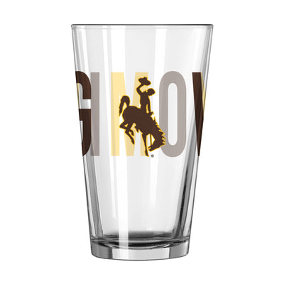 Wyoming 16oz Overtime Pint Glass - Logo Brands