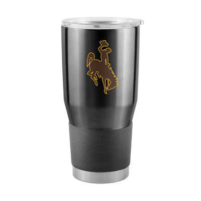 Wyoming Cowboys Black 30oz Logo Stainless Tumbler - Logo Brands