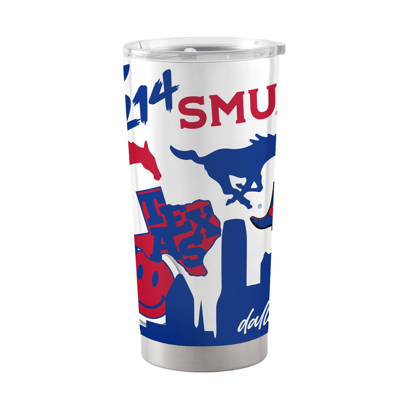 Southern Methodist 20oz Native Stainless Tumbler