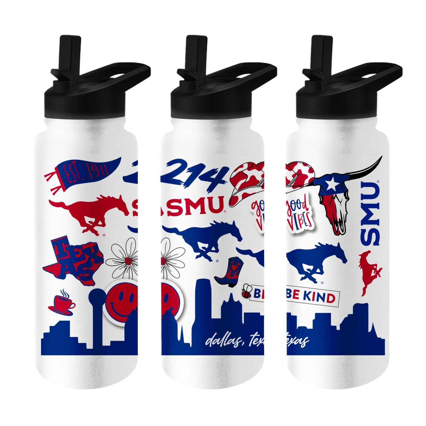 Southern Methodist 34oz Native Quencher Bottle - Logo Brands