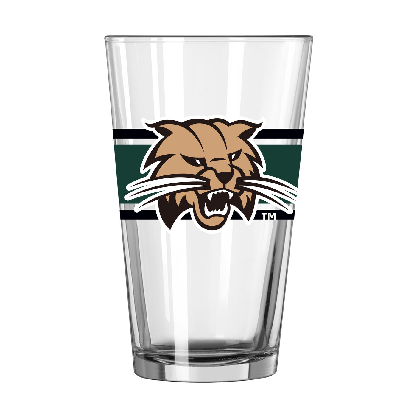 Ohio Bobcats 16oz Stripe Pint Glass