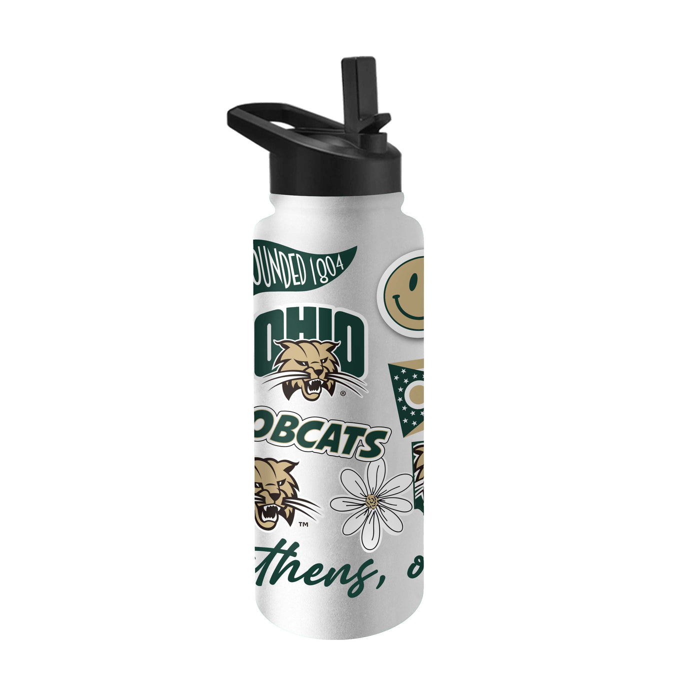 Ohio Bobcats 34oz Native Quencher Bottle - Logo Brands