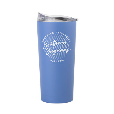 Southern University 20oz Retro Script Arctic Powder Coat Tumbler - Logo Brands