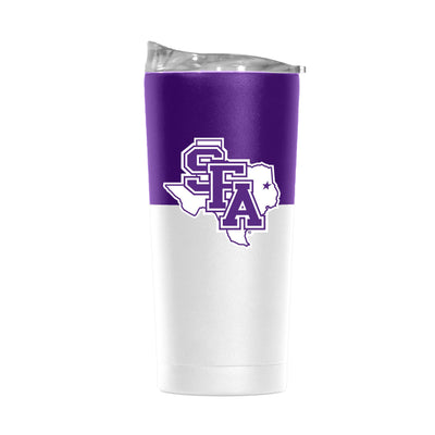 Stephen F Austin 20oz Colorblock White Powder Coat Tumbler - Logo Brands