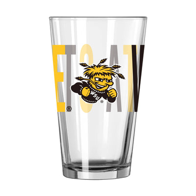 Wichita State 16oz Overtime Pint Glass - Logo Brands