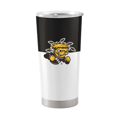 Wichita St 20oz Colorblock White Powder Coat Tumbler - Logo Brands