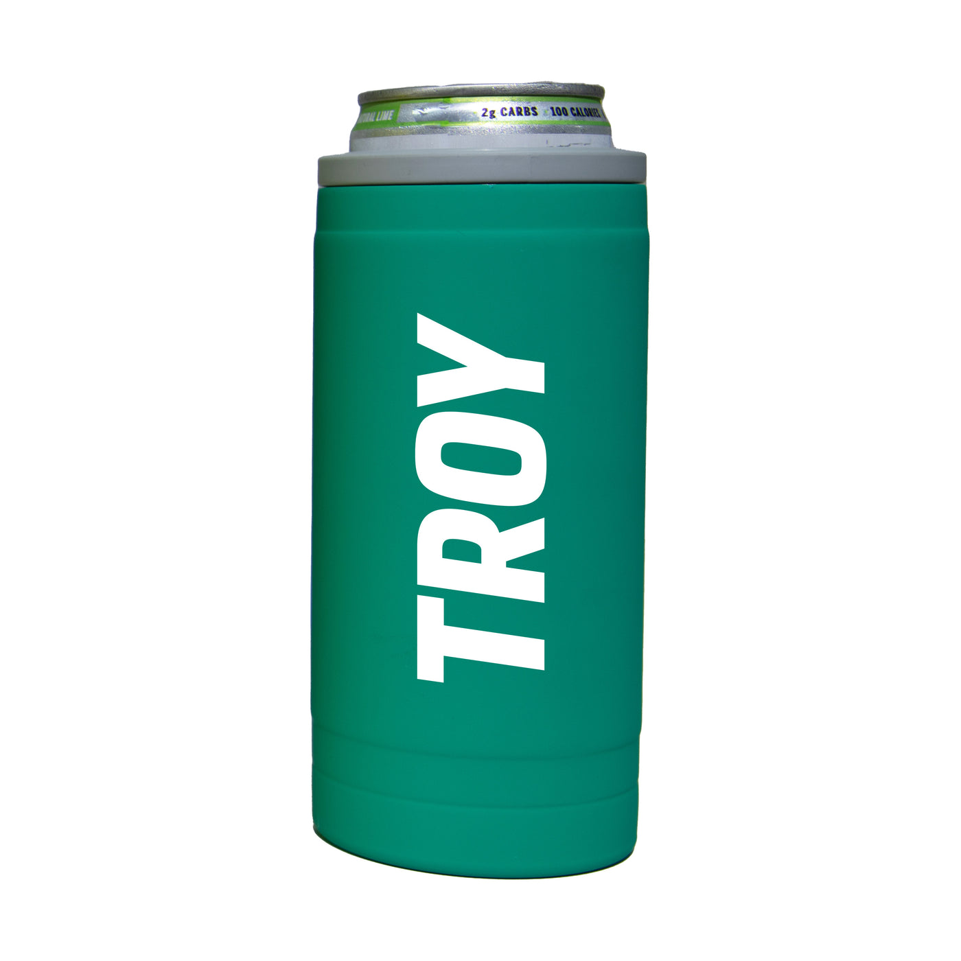 Troy 12oz Optic Stacked Soft Touch Slim Coolie - Logo Brands