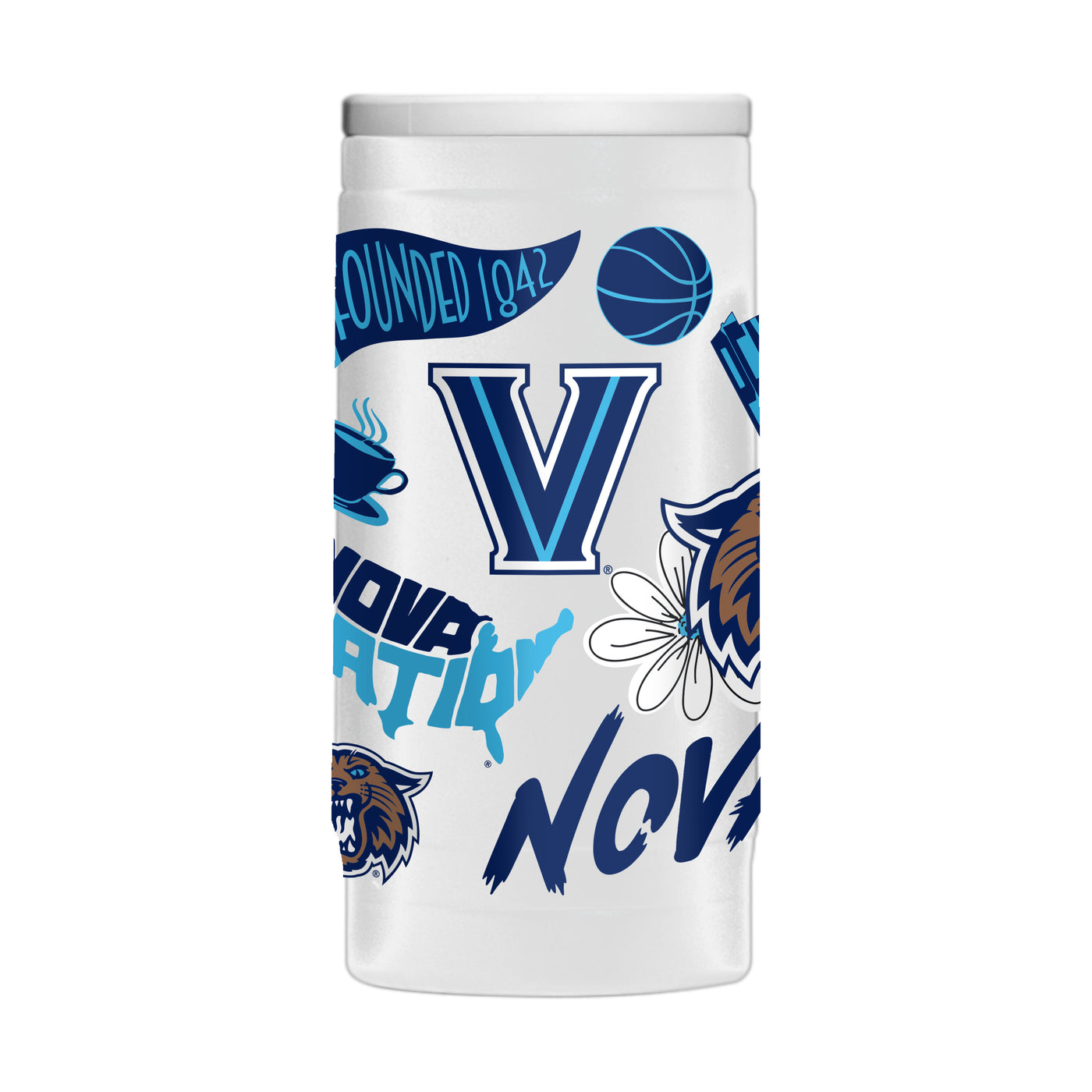 Villanova 12oz Native Powder Coat Slim Can Coolie