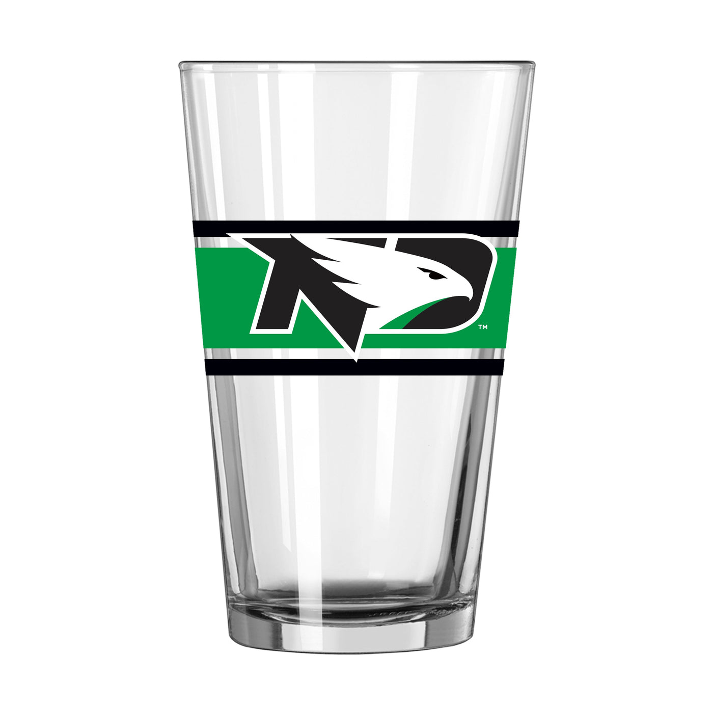 North Dakota 16oz Stripe Pint Glass - Logo Brands