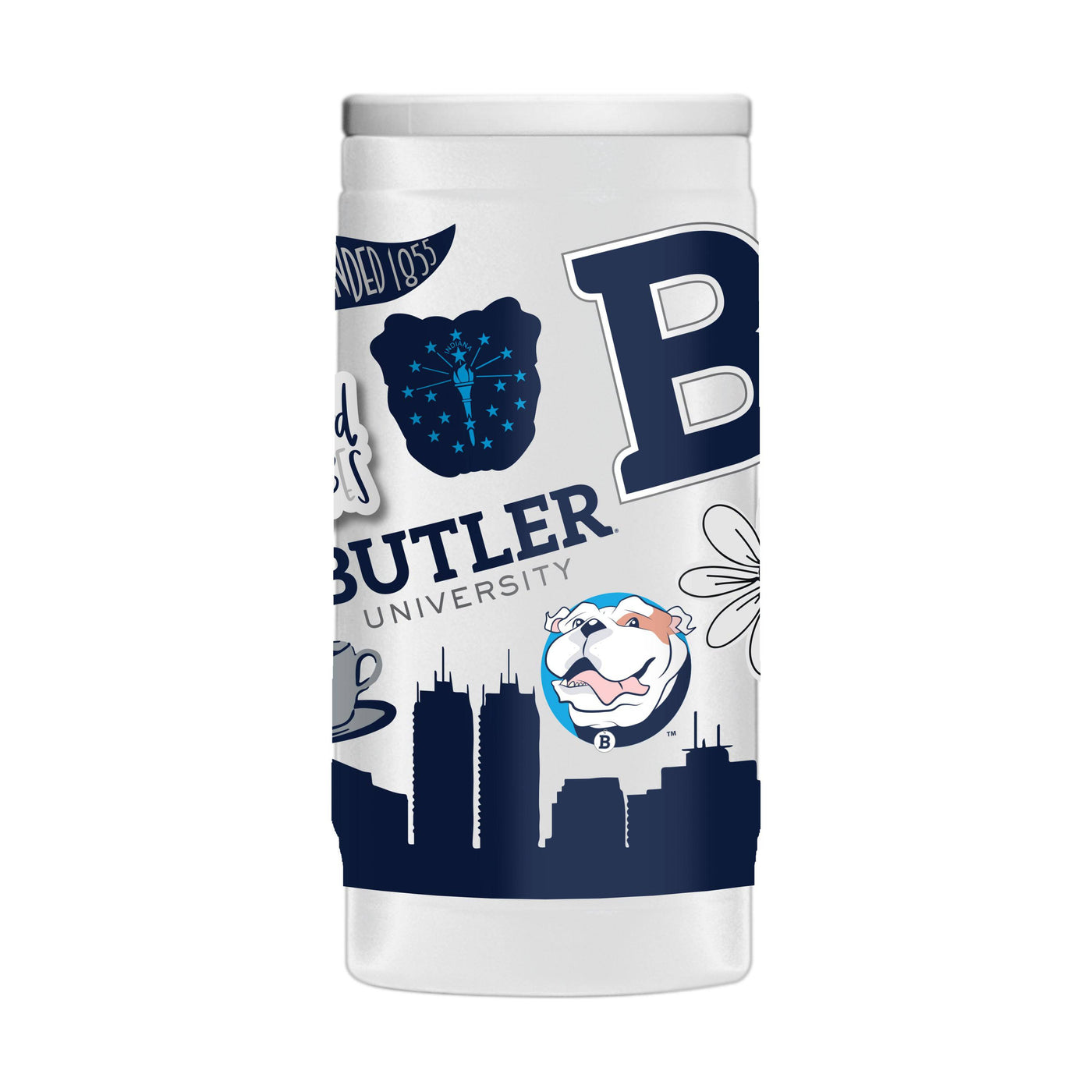 Butler 12oz Native Powder Coat Slim Can Coolie - Logo Brands