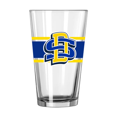 South Dakota State 16oz Stripe Pint Glass - Logo Brands