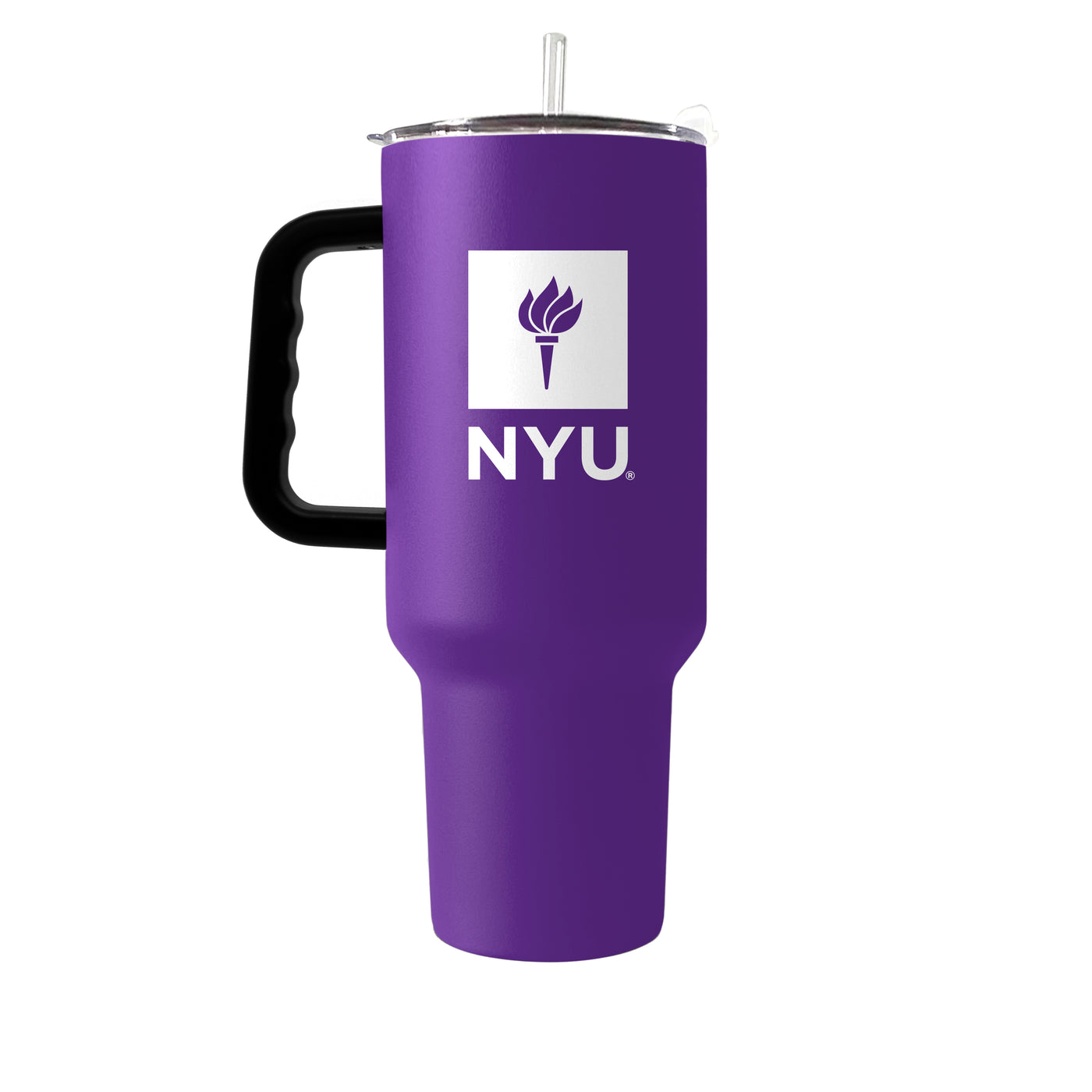 NYU 40oz Flipside Powder Coat Tumbler - Logo Brands