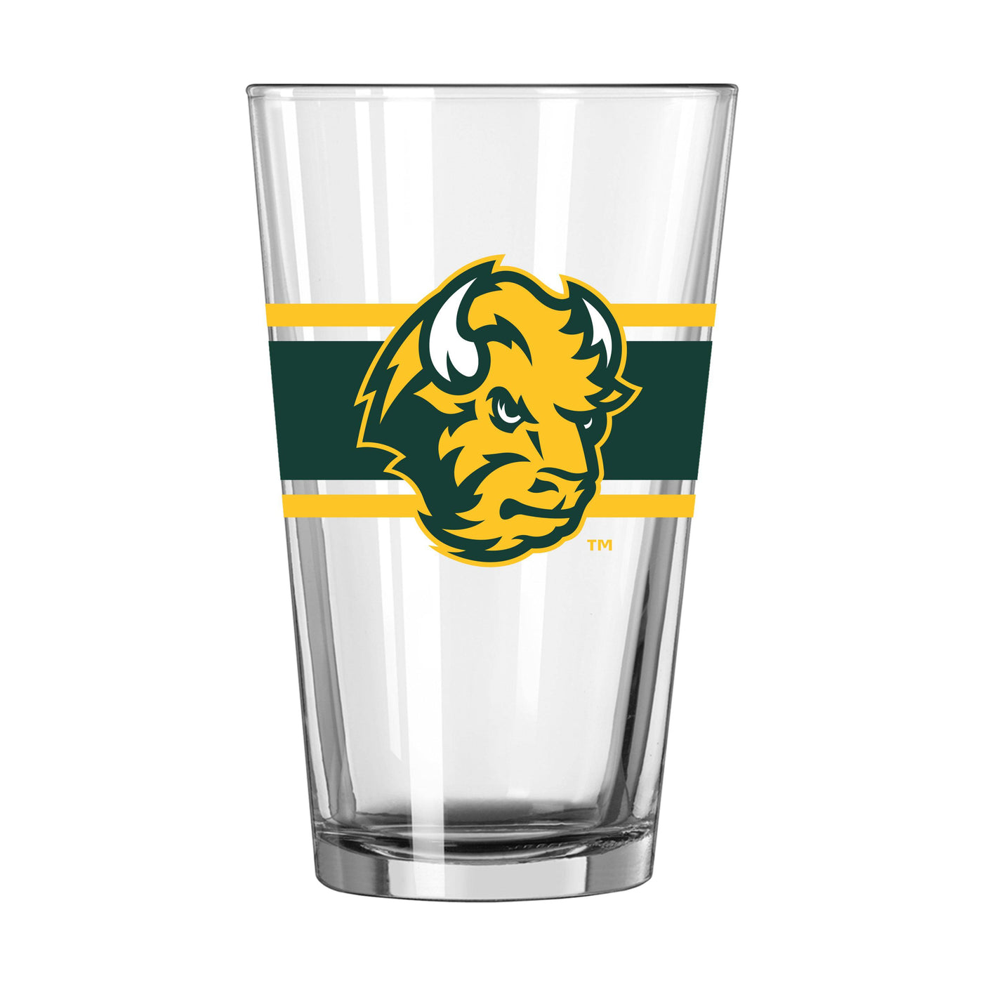 North Dakota State 16oz Stripe Pint Glass - Logo Brands