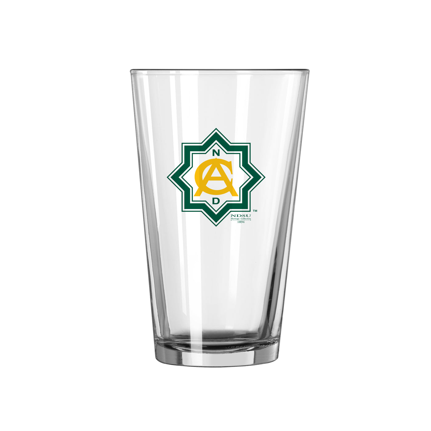 North Dakota State 16oz Retro Pint Glass - Logo Brands