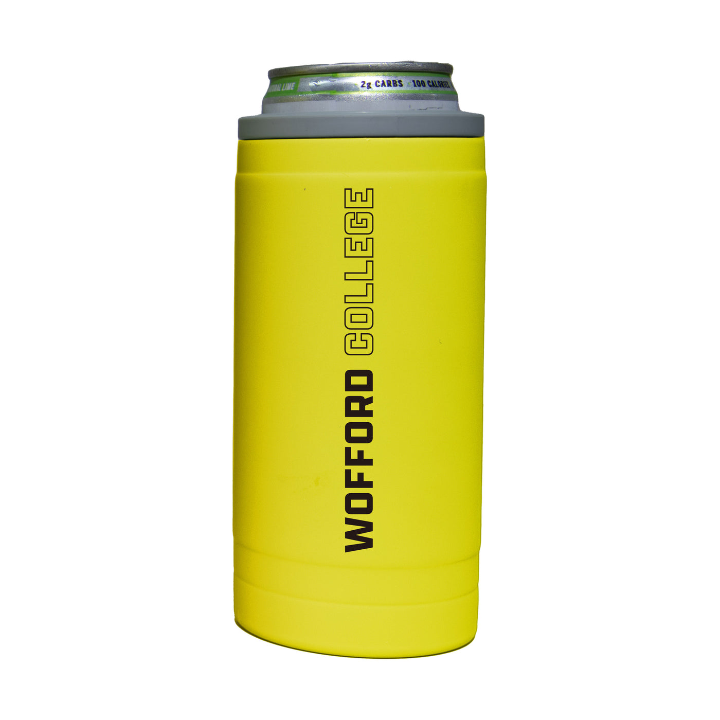 Wofford 12oz Cru Stacked Soft Touch Slim Coolie - Logo Brands