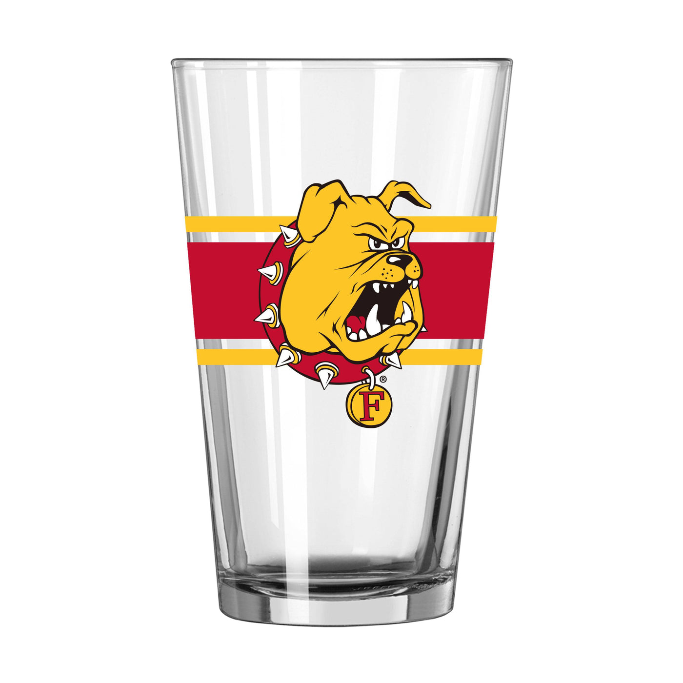 Ferris State 16oz Stripe Pint Glass - Logo Brands