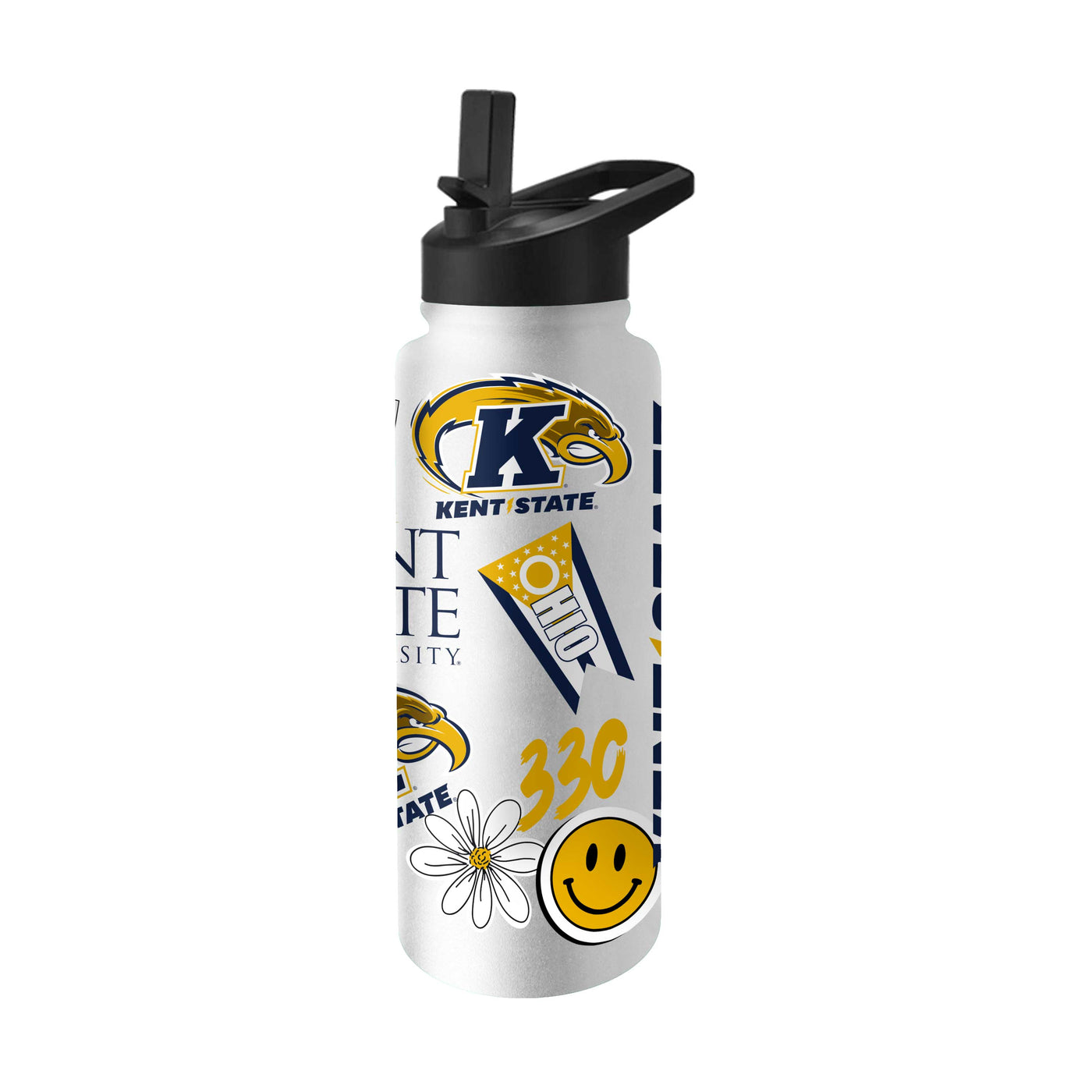 Kent State 34oz Native Quencher Bottle