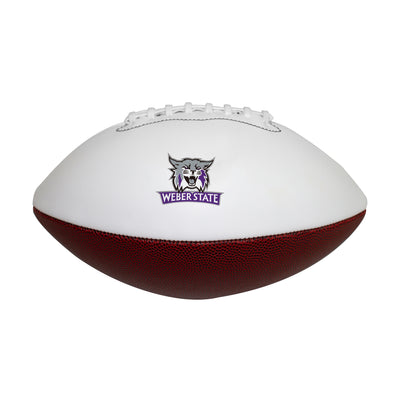 Weber State Full Size Autograph Football - Logo Brands